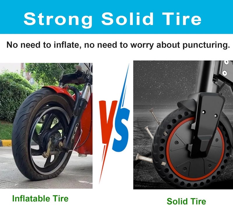 TOCBEUU TOUBEUU Solid Tires 8.5x2 Inches for Electric Scooter, 50/75-6.1Replacement Wheels, Rubber Tyre 8-1/2'' for Gotrax GXL V2/XR/APEX & Xiaomi M365/M365 Pro/Pro 2/1S and All 8.5'' Scooter- Blue - Image 3